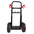 Heavy Duty Manual Truck With Double Handles 330 Lb Steel Trolley For Moving Heavy Platform Truck With 10 