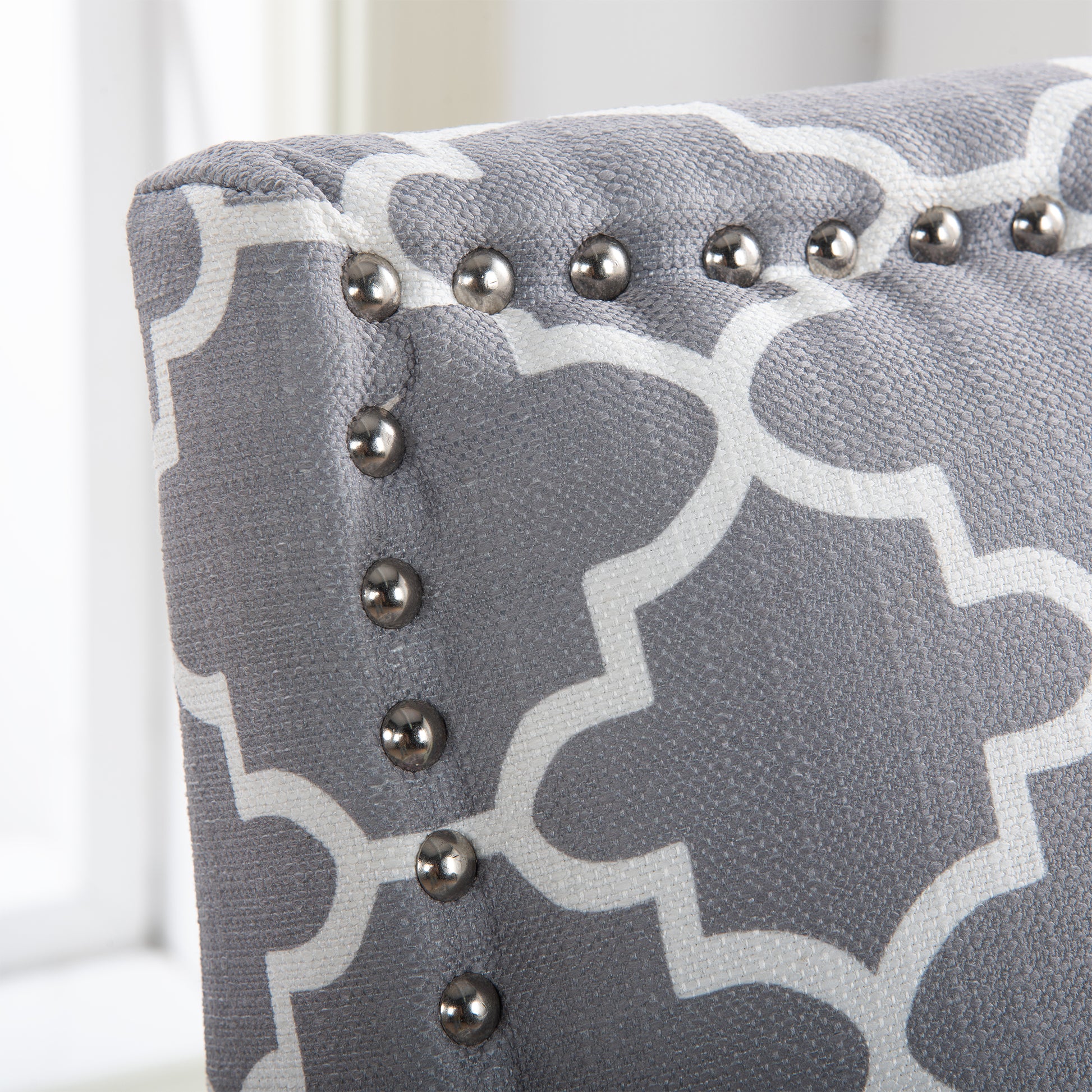Accent Chairs For Living Room Grey Mix Fabric