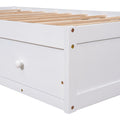 Twin Size Platform Storage Bed With 3 Drawers,White White Solid Wood
