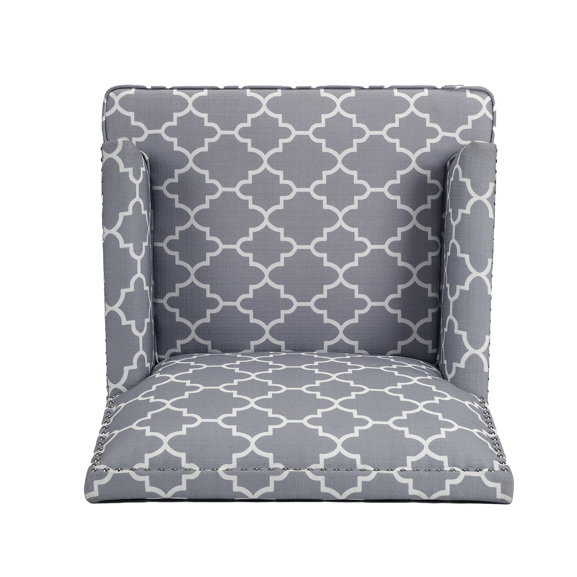 Accent Chairs For Living Room Grey Mix Fabric