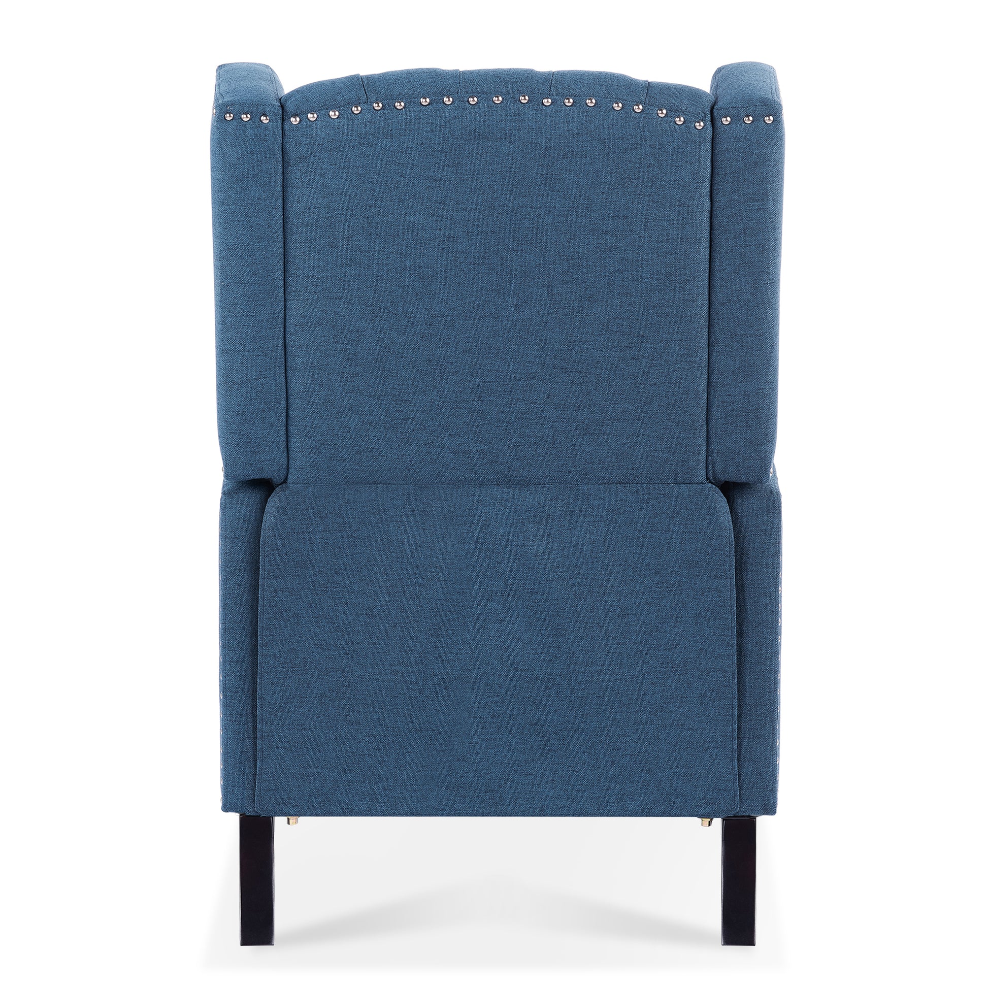 27.16" Wide Manual Wing Chair Recliner Blue Polyester