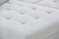 Tufted Fabric 3 Seat L Shape Sectional Sofa Couch Set W Chaise Lounge, Ottoman Coffee Table Bench, Light Grey Light Grey Fabric