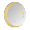 24 Inch Switch Held Memory Led Mirror, Wall Mounted Vanity Mirrors, Bathroom Anti Fog Mirror, Dimmable Bathroom Mirror Silver Glass