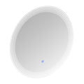24 Inch Switch Held Memory Led Mirror, Wall Mounted Vanity Mirrors, Bathroom Anti Fog Mirror, Dimmable Bathroom Mirror Silver Glass