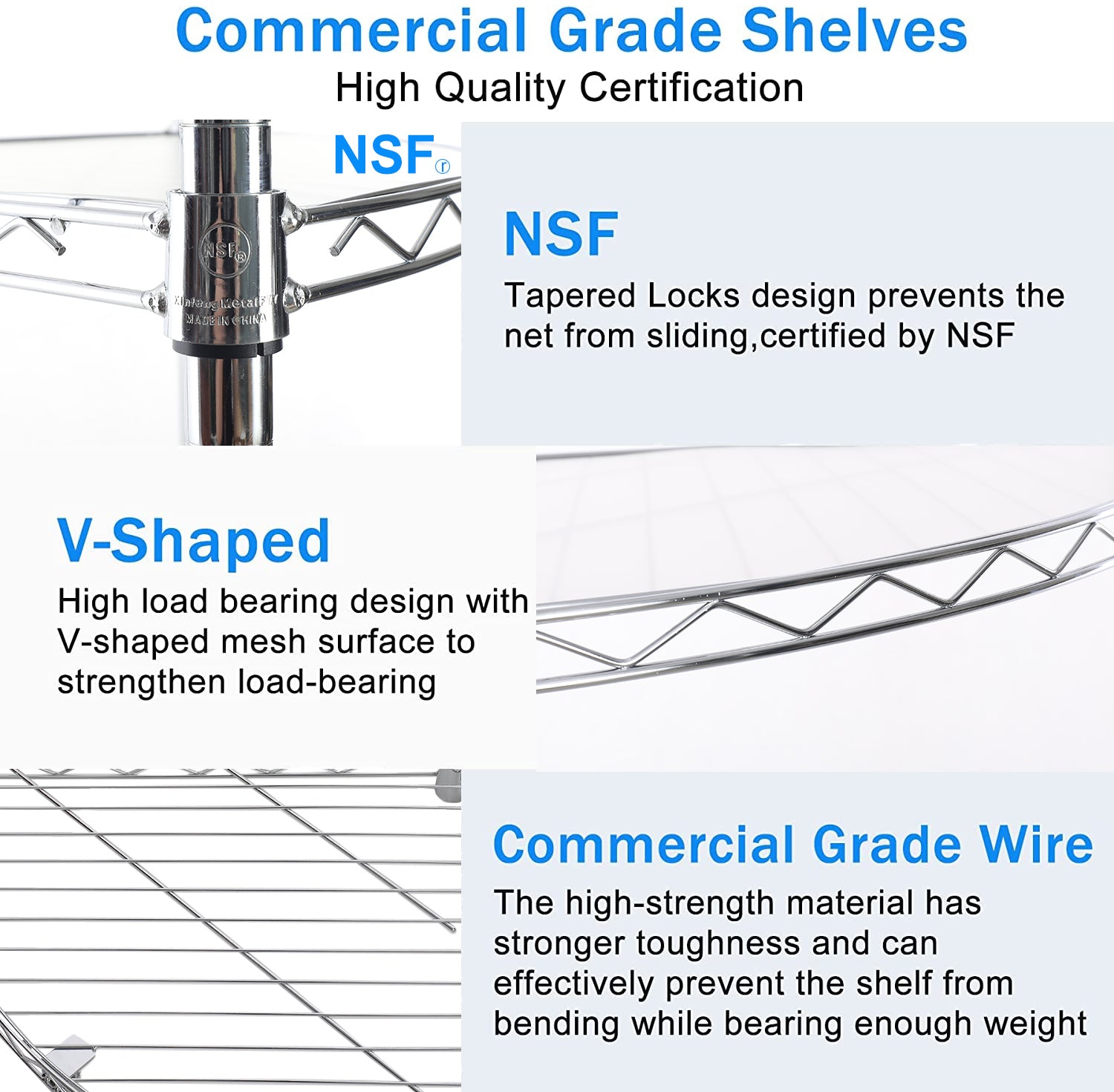 6 Tier Shelf Corner Wire Shelf Rack Adjustable Metal Heavy Duty Free Standing Corner Storage Display Chrome Rack For Bathroom, Living Room, Kitchen Chrome Chrome Iron Plastic