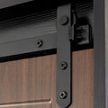 71 Inch Closets,Large Closetslaundry Cabinets,Plastic Suction Process,Farmslide Barndoors,Saveopenspace,Brand Hardware,Silent Slide,Can Be Used For The Bedroom,Cloakroom,Livingroom,Color:Black Brown 5 Or More Spaces Black Brown Brown Drawers Included