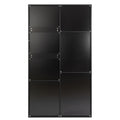 71 Inch Closets,Large Closetslaundry Cabinets,Plastic Suction Process,Farmslide Barndoors,Saveopenspace,Brand Hardware,Silent Slide,Can Be Used For The Bedroom,Cloakroom,Livingroom,Color:Black Brown 5 Or More Spaces Black Brown Brown Drawers Included