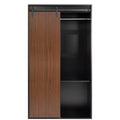 71 Inch Closets,Large Closetslaundry Cabinets,Plastic Suction Process,Farmslide Barndoors,Saveopenspace,Brand Hardware,Silent Slide,Can Be Used For The Bedroom,Cloakroom,Livingroom,Color:Black Brown 5 Or More Spaces Black Brown Brown Drawers Included