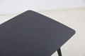 Update Package Sintered Stone Dining Table Thickness Of 12Mm Porcelain 70.86'' Black Black Foam Metal