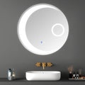 24 Inch Switch Held Memory Led Mirror, Wall Mounted Vanity Mirrors, Bathroom Anti Fog Mirror, Dimmable Bathroom Mirror Silver Glass