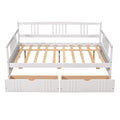 Full Size Daybed Wood Bed With Two Drawers,White Old Sku:Lp000058Aak White Solid Wood