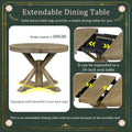 Retro Functional Extendable Dining Table With A 12