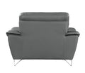 Genuine Leather Chair Gray Foam Leather