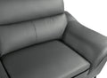 Genuine Leather Chair Gray Foam Leather