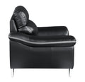 Genuine Leather Chair Black Foam Leather