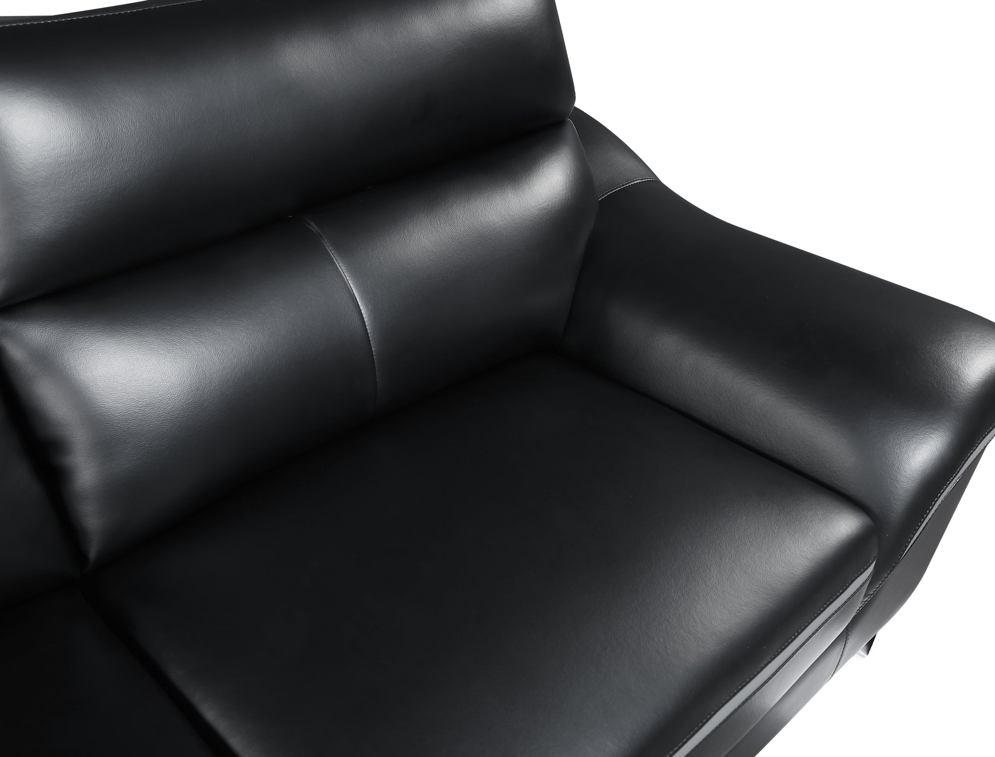 Genuine Leather Chair Black Foam Leather