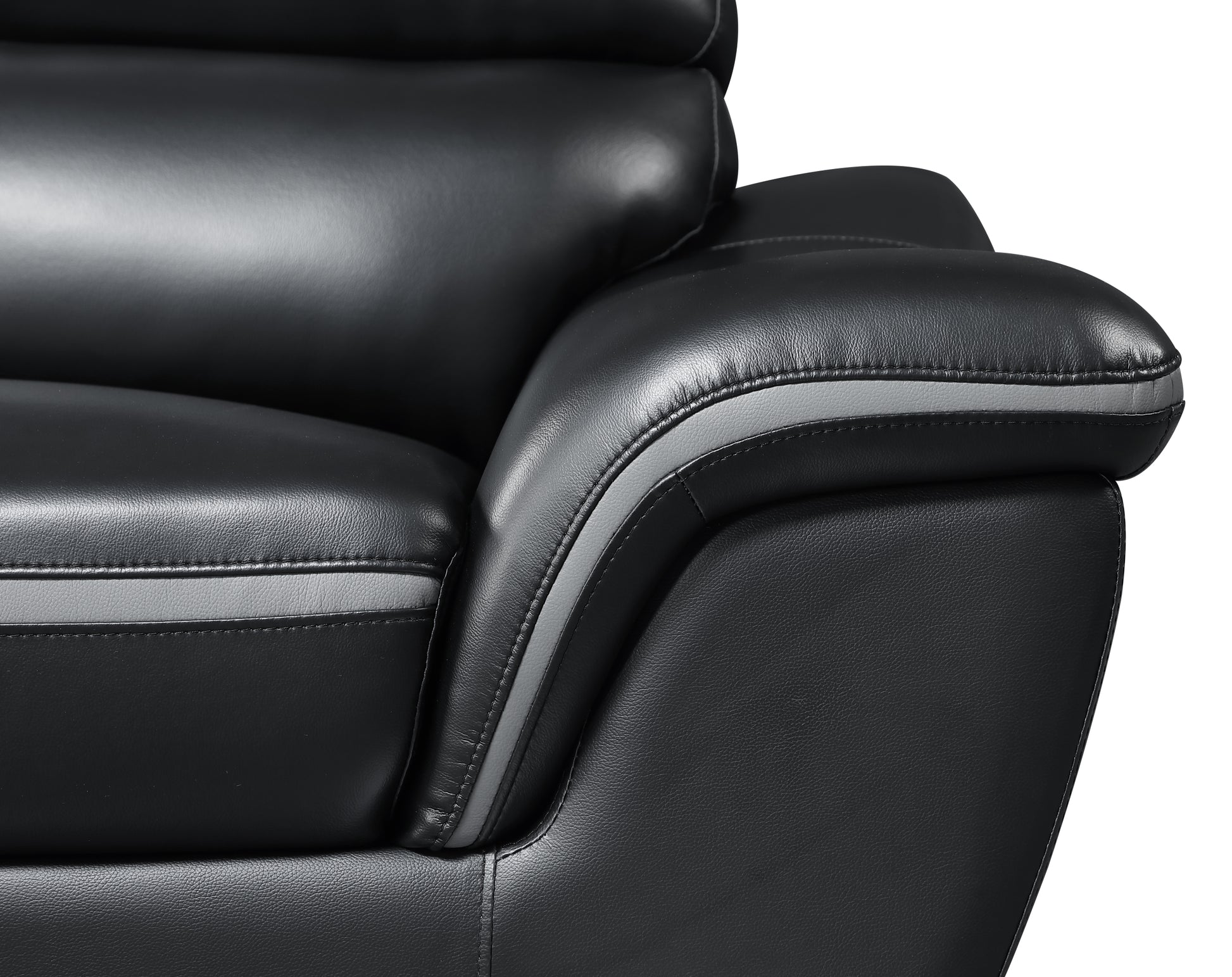 Genuine Leather Chair Black Foam Leather