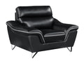 Genuine Leather Chair Black Foam Leather