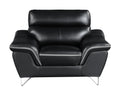 Genuine Leather Chair Black Foam Leather