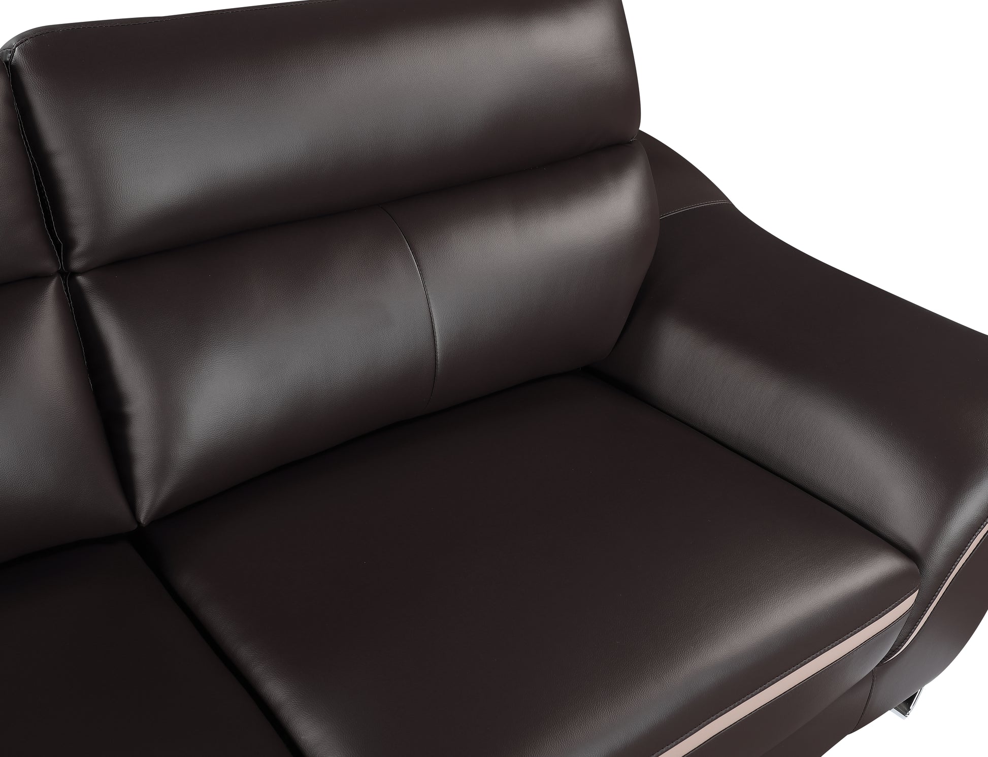Genuine Leather Chair Brown Foam Leather
