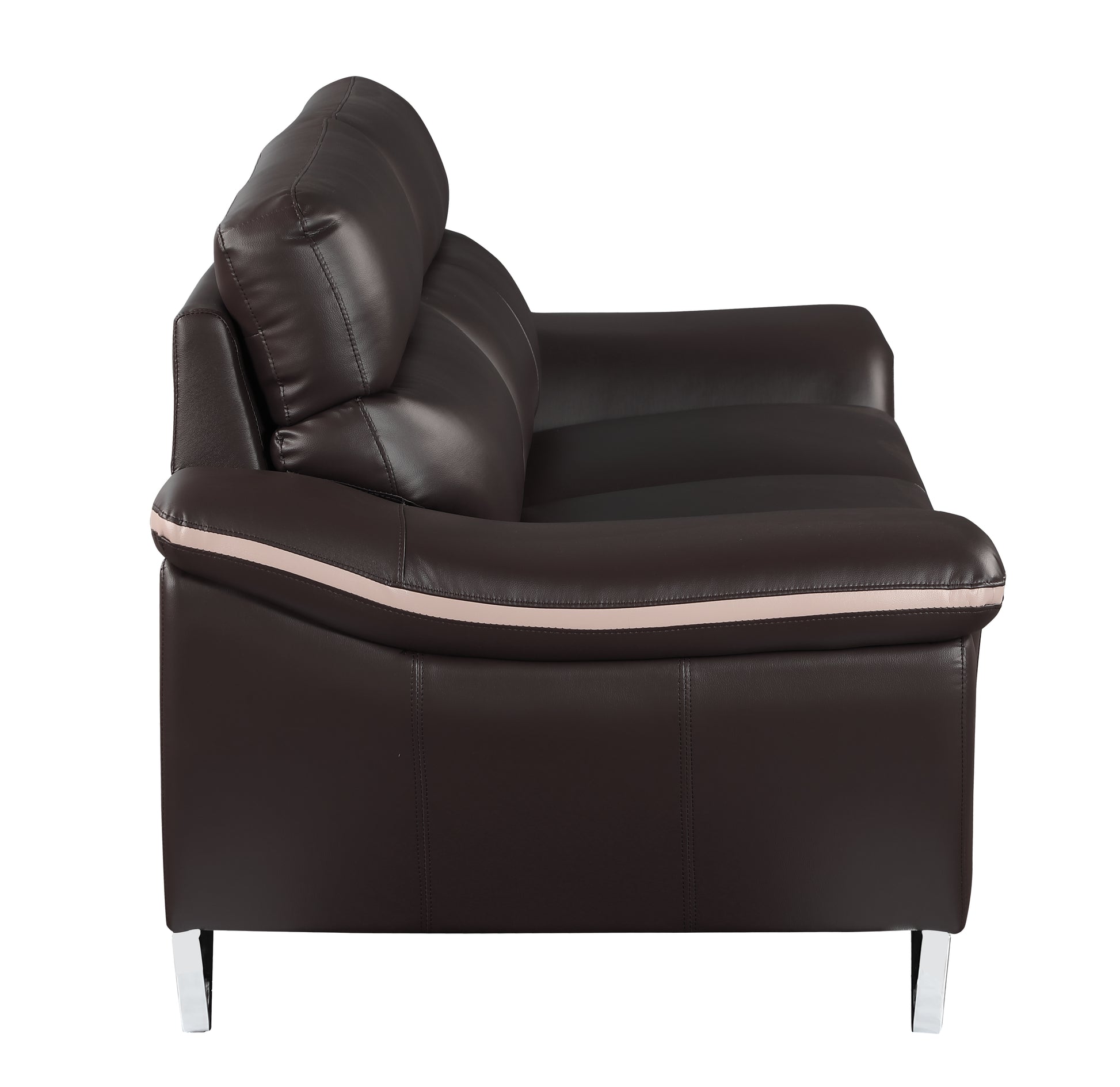 Genuine Leather Chair Brown Foam Leather