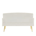 Cream White 2 Seater Sofa Cream White Wood Tufted Back Velvet 2 Seat