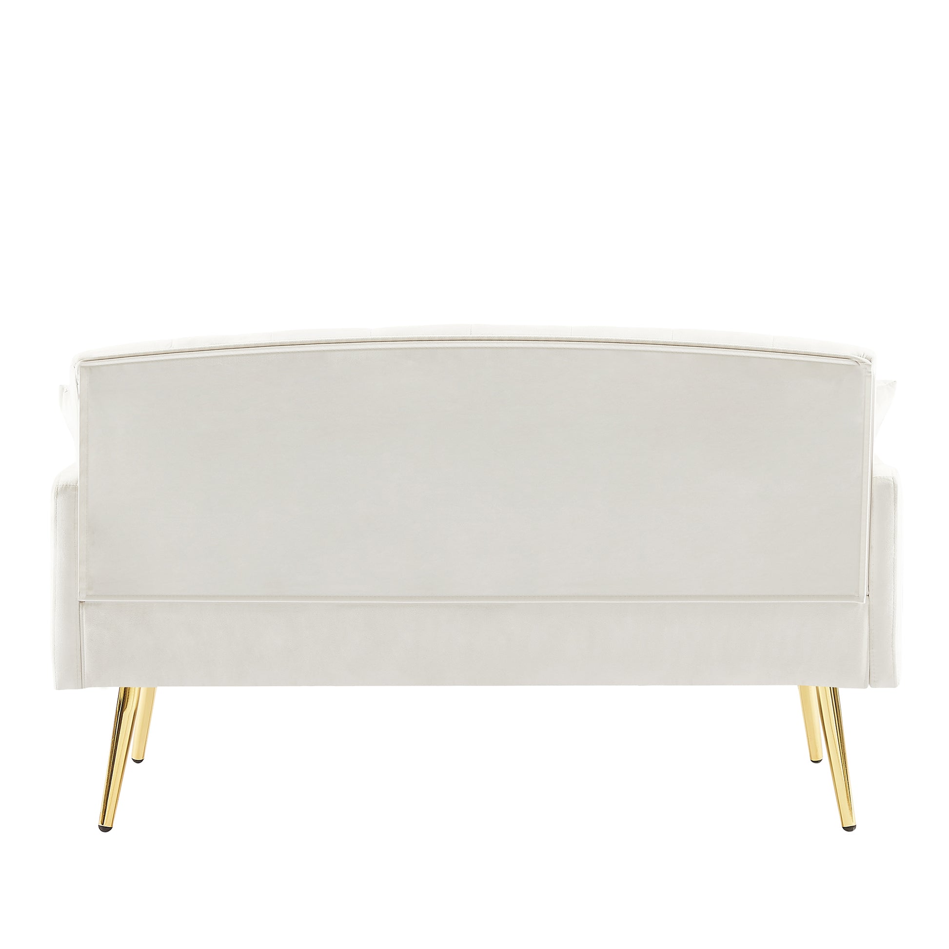 Cream White 2 Seater Sofa Cream White Wood Tufted Back Velvet 2 Seat