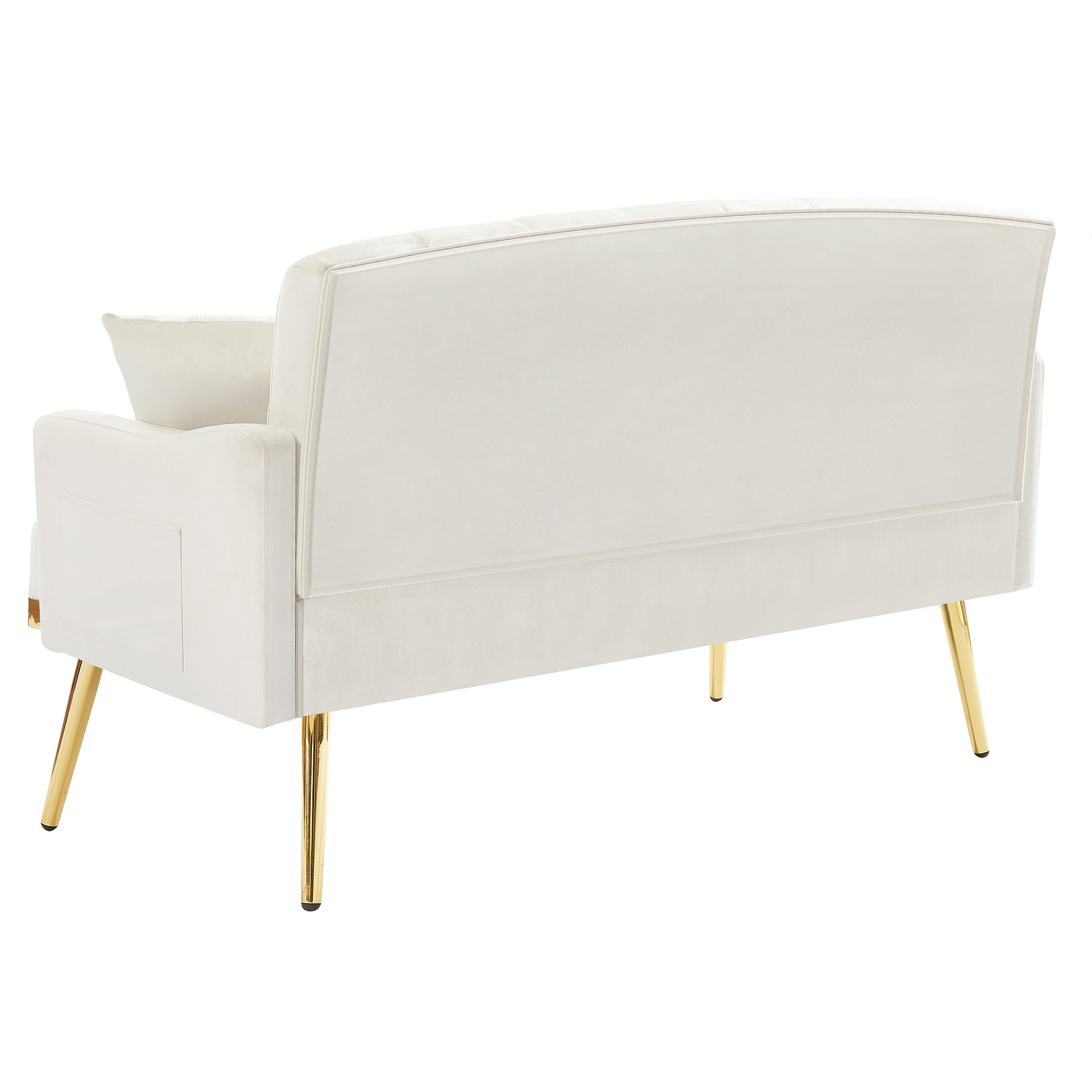 Cream White 2 Seater Sofa Cream White Wood Tufted Back Velvet 2 Seat