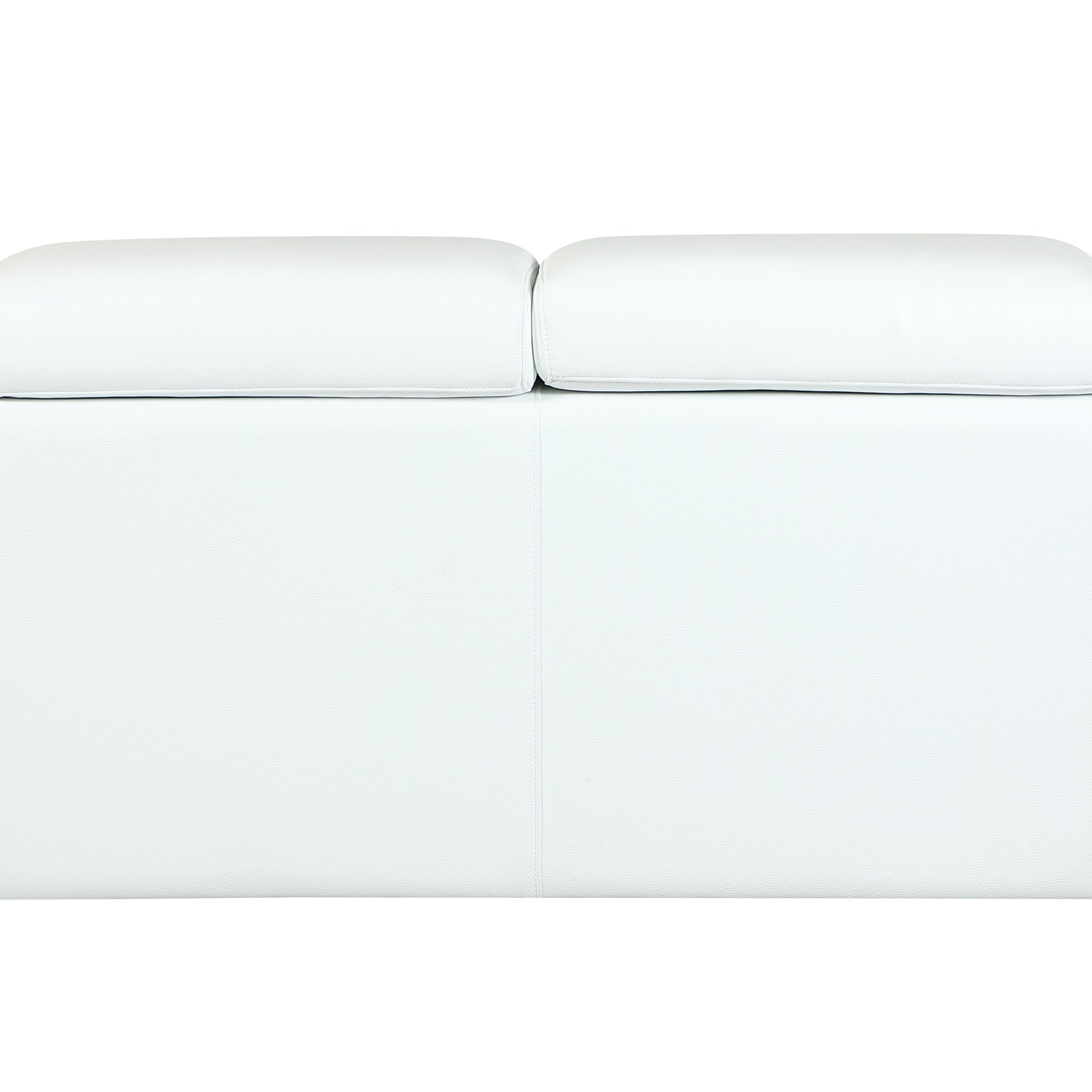 Top Grain Italian Leather Loveseat White Foam Leather