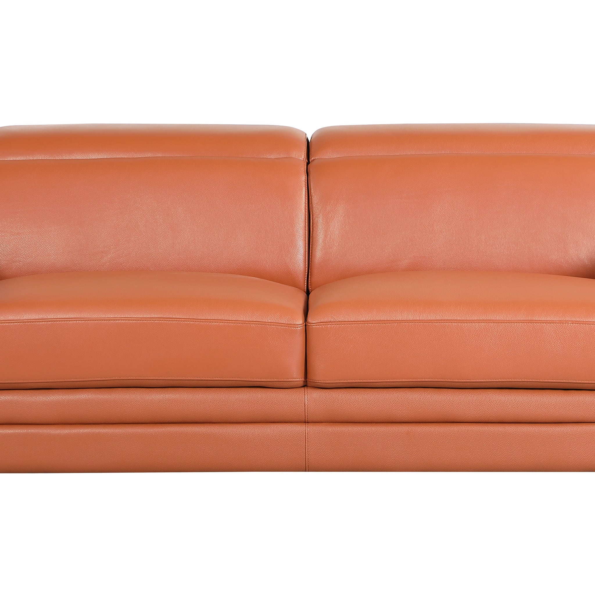 Top Grain Italian Leather Sofa Camel Foam Leather
