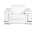 Top Grain Italian Leather Chair White Foam Leather