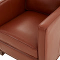 Elizabeth Top Grain Leather Arm Chair Caramel Foam Leather