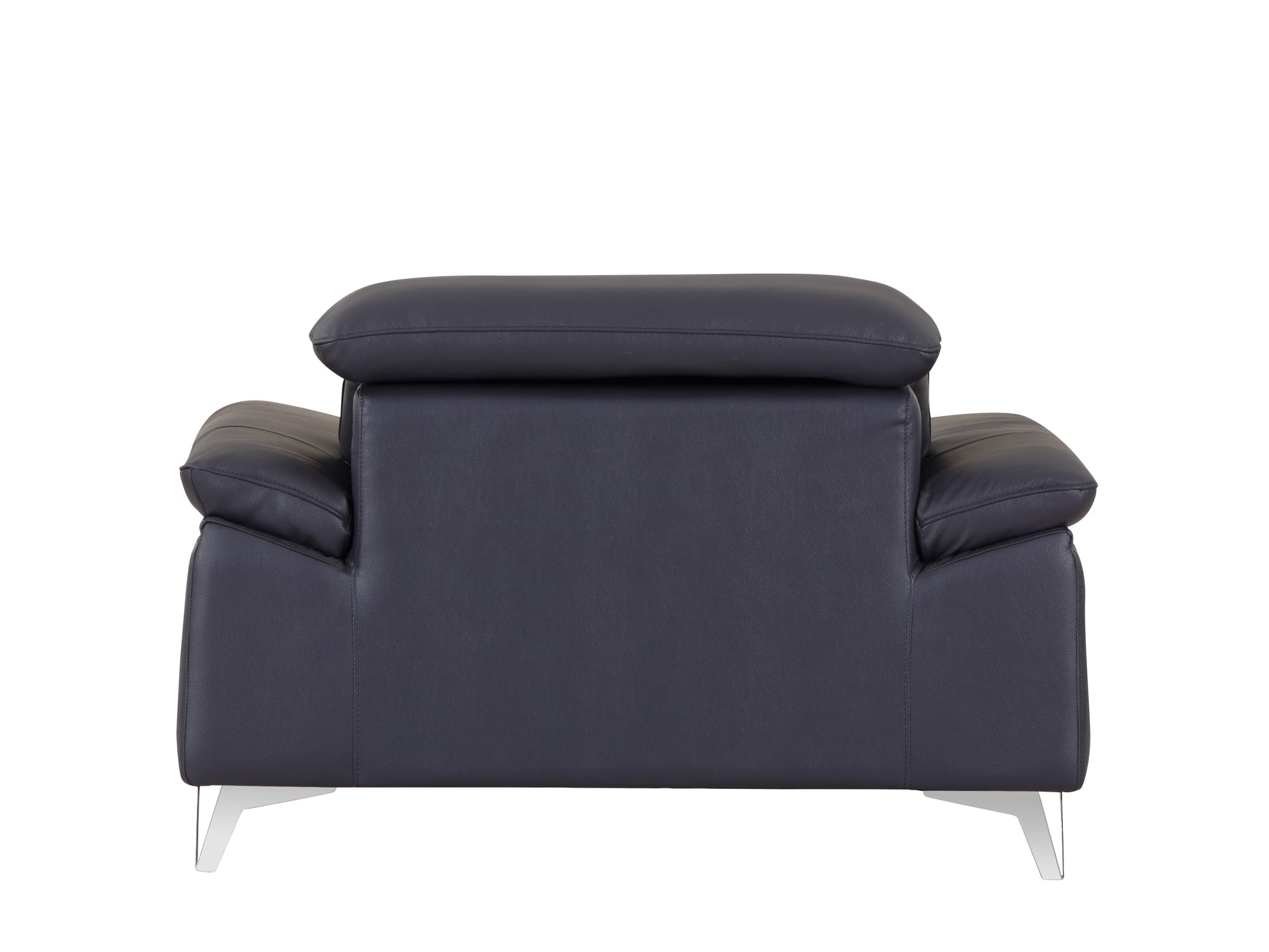 Top Grain Italian Leather Chair Navy Foam Leather