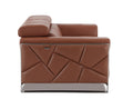 Top Grain Italian Leather Chair Camel Foam Leather