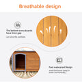 Dog House Outdoor & Indoor Wooden Dog Kennel For Winter With Raised Feet Weatherproof For Large Dogs Natural Solid Wood