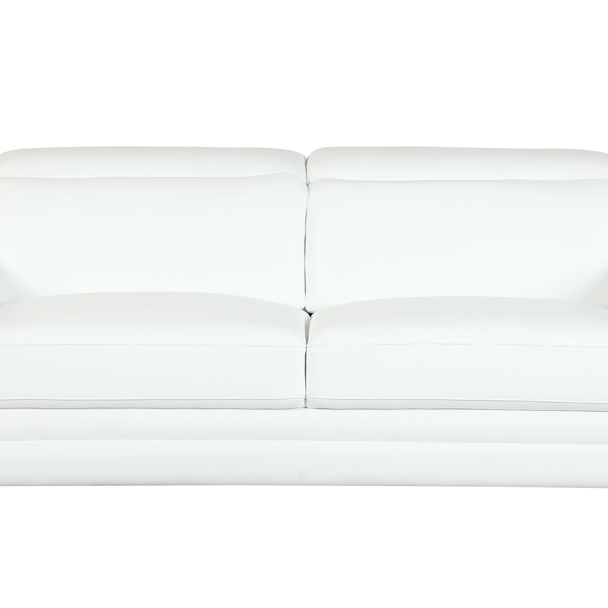 Top Grain Italian Leather Sofa White Foam Leather