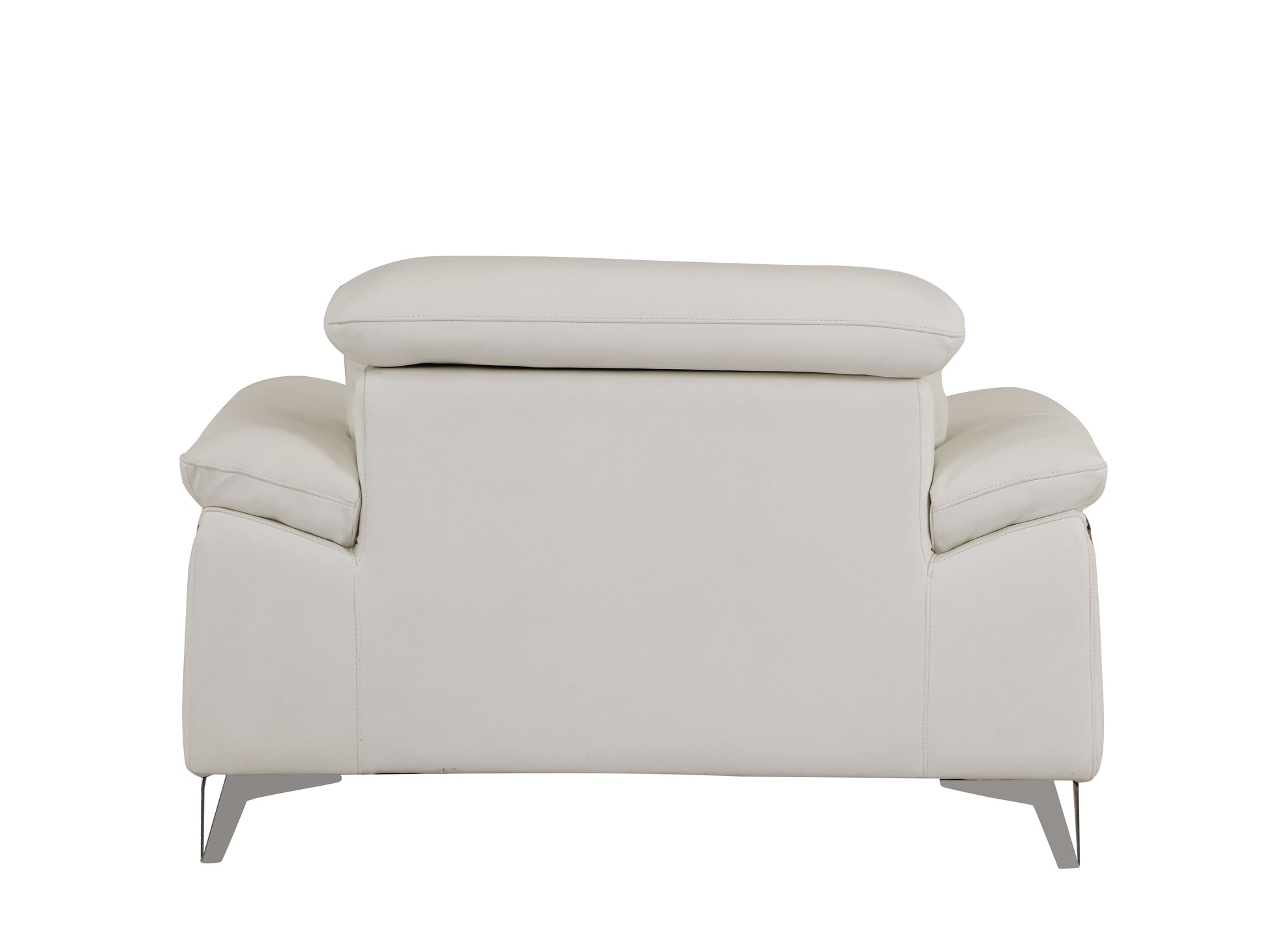 Top Grain Italian Leather Chair White Foam Leather
