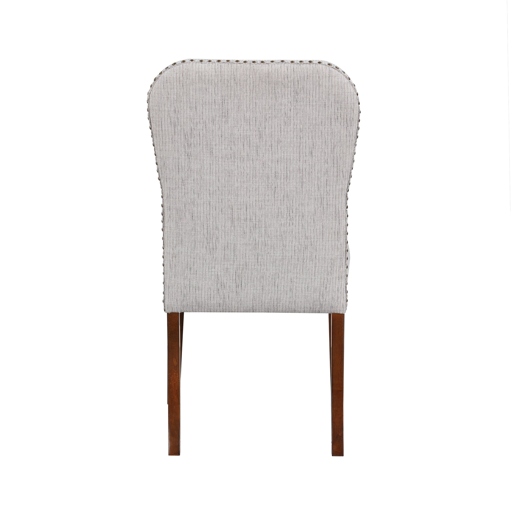 Sophia Sea Oat Dining Chair In Performance Fabric With Nail Heads Set Of 2 Espresso Foam Fabric