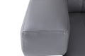 Top Grain Italian Leather Loveseat Dark Gray Foam Leather
