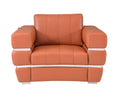 Top Grain Italian Leather Chair Camel Foam Leather