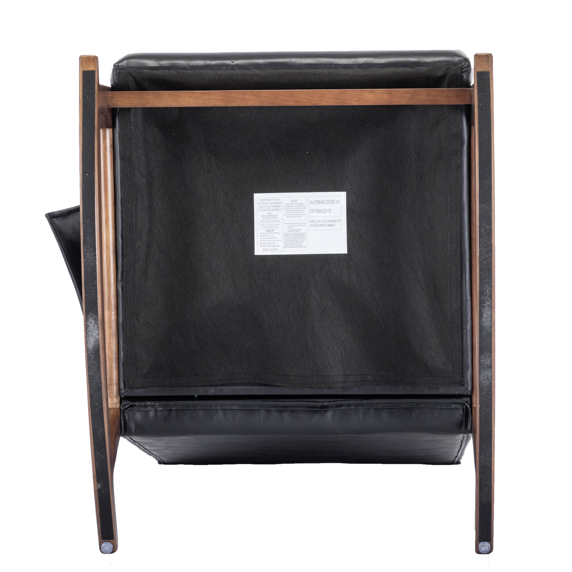 Coolmore Rocking Chair With Ottoman, Mid Century Modern Upholstered Fabric Rocking Armchair, Rocking Chair Nursery With Thick Padded Cushion, High Backrest Accent Glider Rocker Chair For Living Room Black Pu Solid Wood