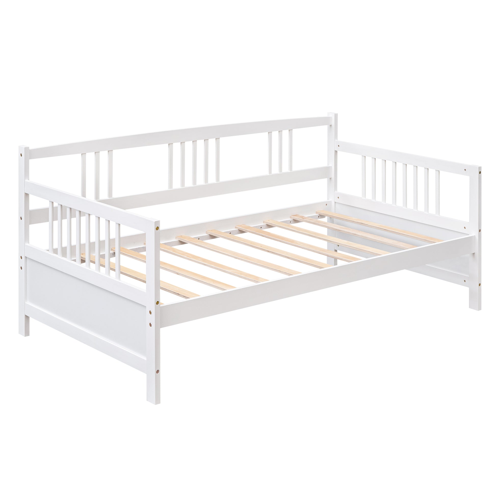 Modern Solid Wood Daybed, Multifunctional, Twin Size, White Previous Sku: Wf191899Aak White Solid Wood