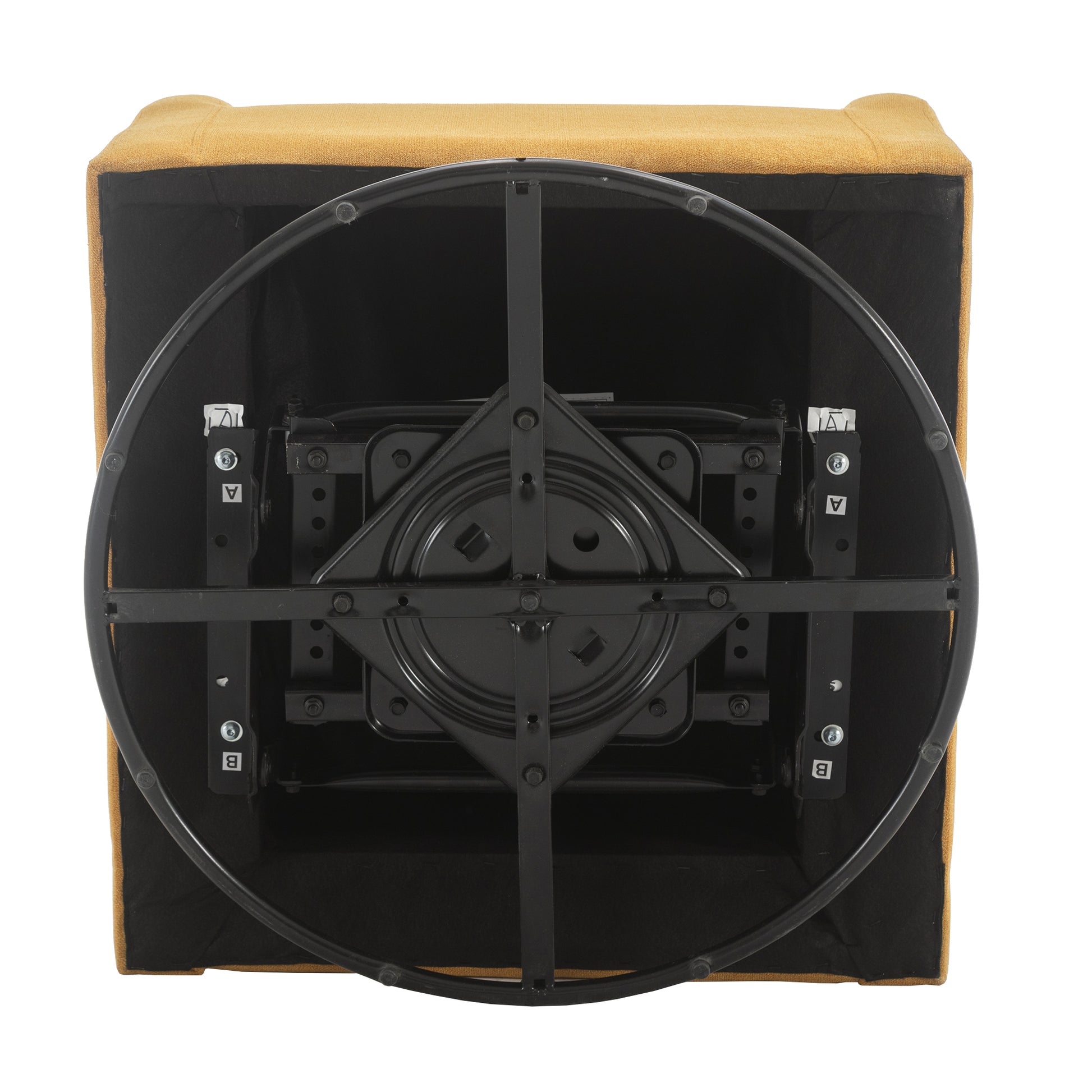 Jiada Upholstered Swivel Glider.Rocking Chair For Nursery In Yellow.Modern Style One Left Bag Yellow Primary Living Space Foam Metal