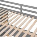Full Size Loft Bed With Ladder, Shelves, And Desk, Gray Old Sku:Lt100226Aae Gray Solid Wood Mdf