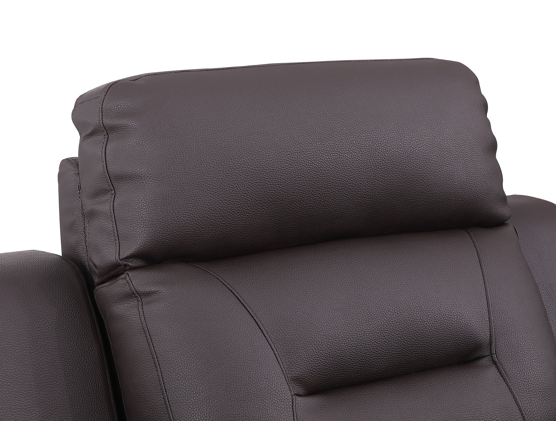 Reclining Modern Leather Air Upholstered Chair Brown Foam Leather