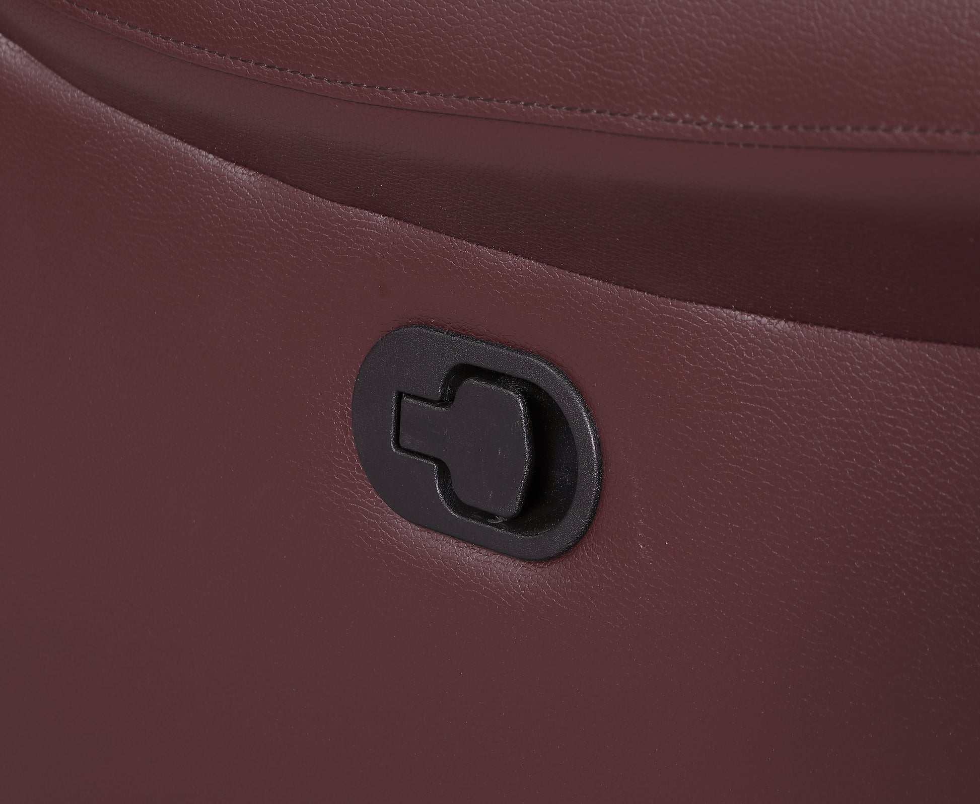 Leather Air Upholstered Reclining Chair With Fiber Back Burgundy Foam Leather