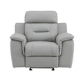 Modern Reclining Leather Air Upholstered Chair Gray Foam Leather