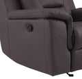 Reclining Modern Leather Air Upholstered Chair Brown Foam Leather