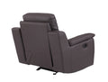 Reclining Modern Leather Air Upholstered Chair Brown Foam Leather