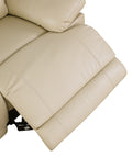 Leather Air Recliining Sofa Beige Foam Leather